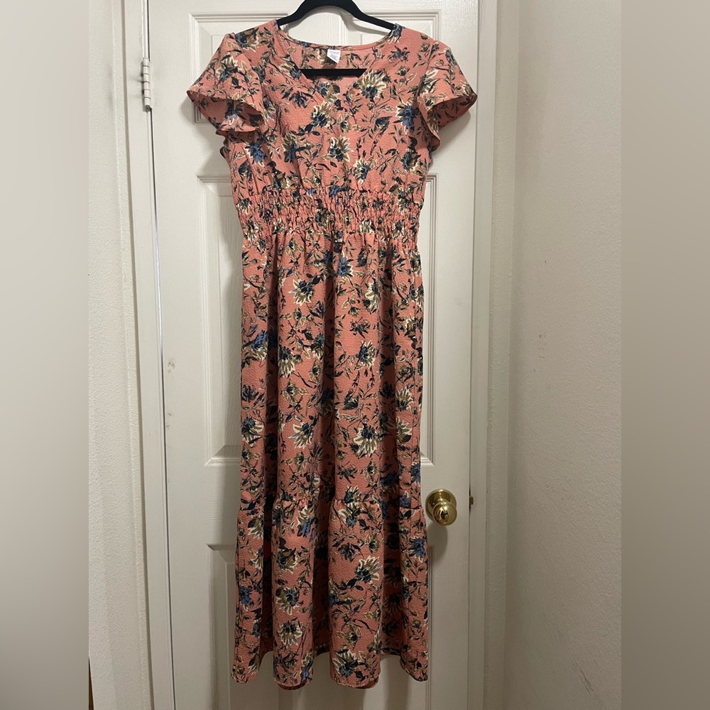 Melrose + Market Floral Pink Maxi Dress